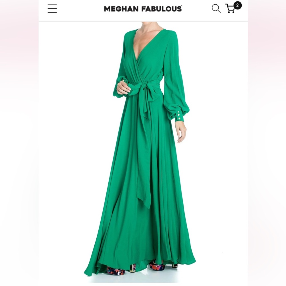 Meghan Fabulous — Lilypad Maxi Dress in Emerald — NWT! Ret: $129